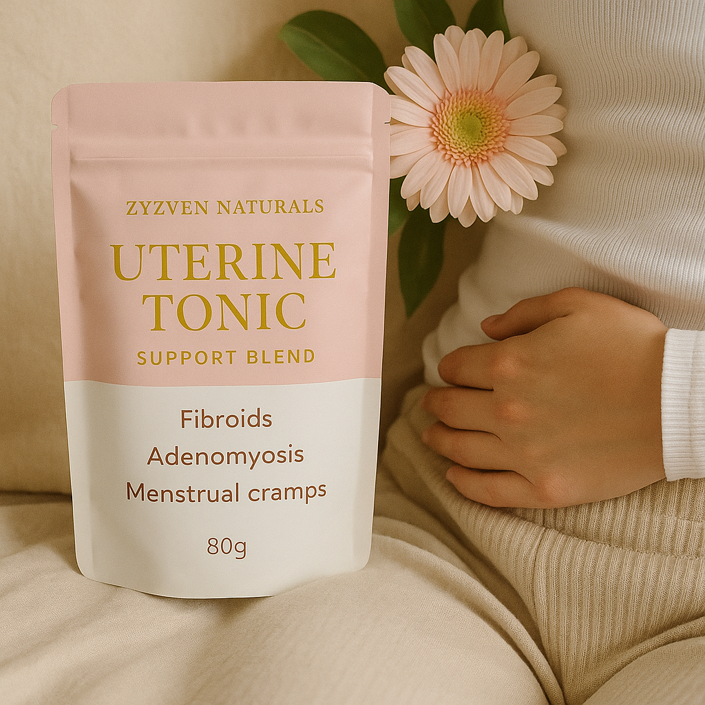 Uterine Tonic Herbal Tea for Cycle Support – 80g | Zyzven Naturals