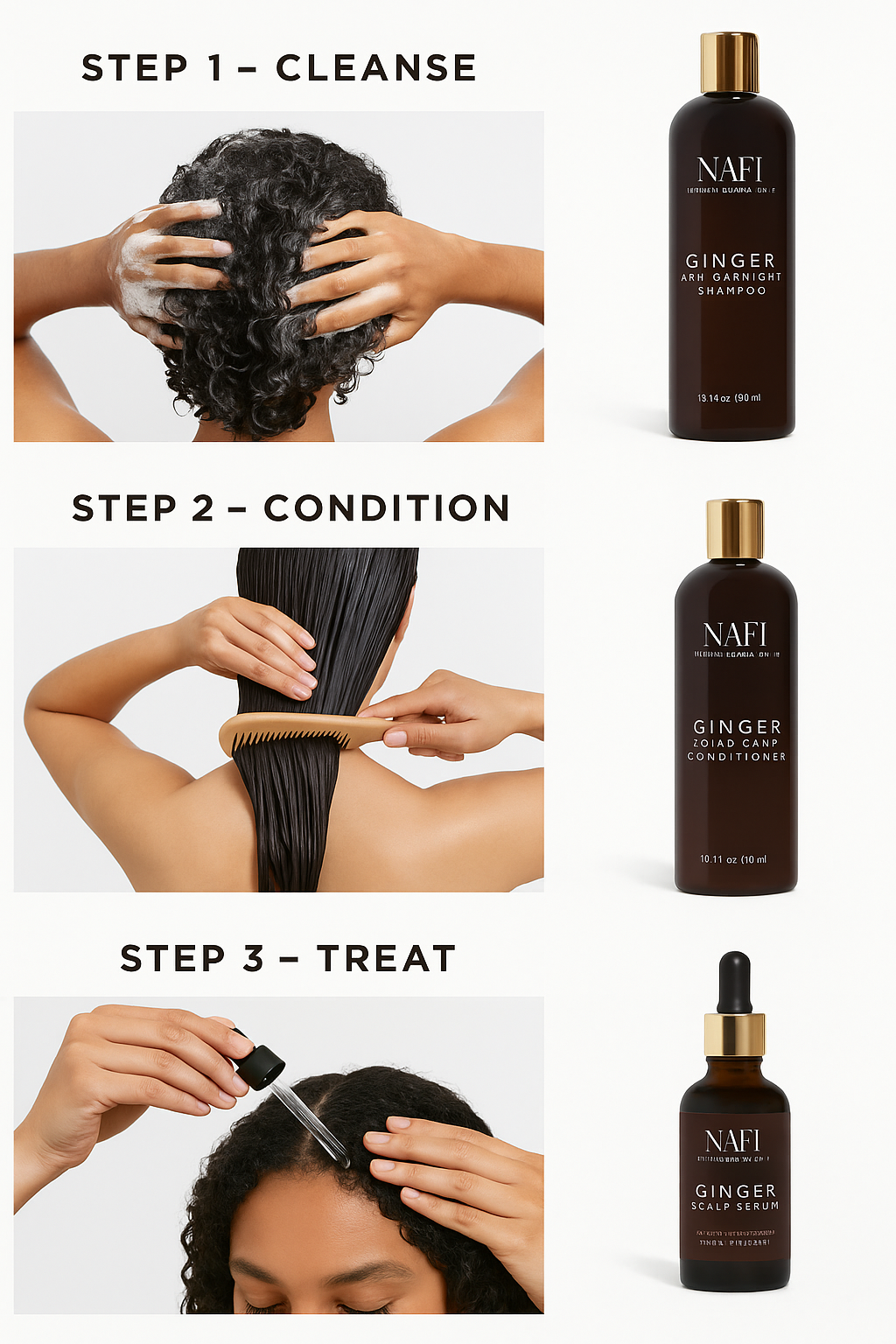 NAFI Ginger Anti-Mjäll Hårvård Combo