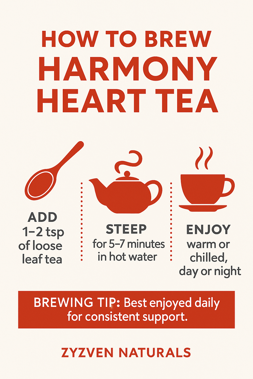 Zyzven Naturals – Heart Harmony Loose Leaf Tea 60g