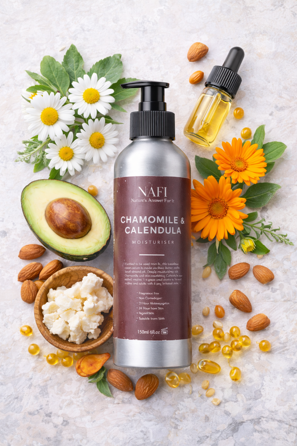 Zyzven Naturals Head-to-Toe Serum – NAFI Chamomile & Calendula Moisturiser 150ml