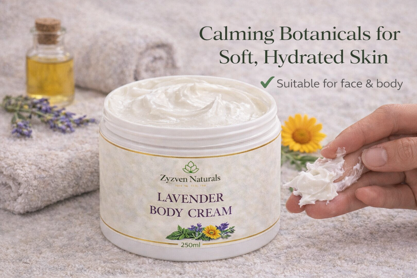 Lavender Body Cream – Handmade in Sweden