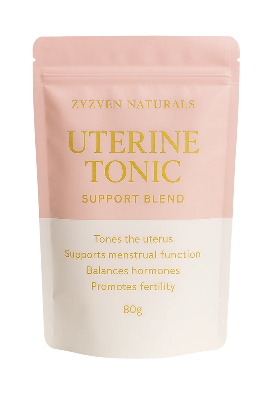 Uterine Tonic Herbal Tea for Cycle Support – 80g | Zyzven Naturals