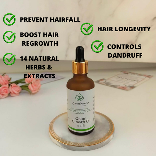 **Zyzven Naturals & NAFI Onion Growth Oil - A Natural Solution for Hair Regrowth**
 50ml