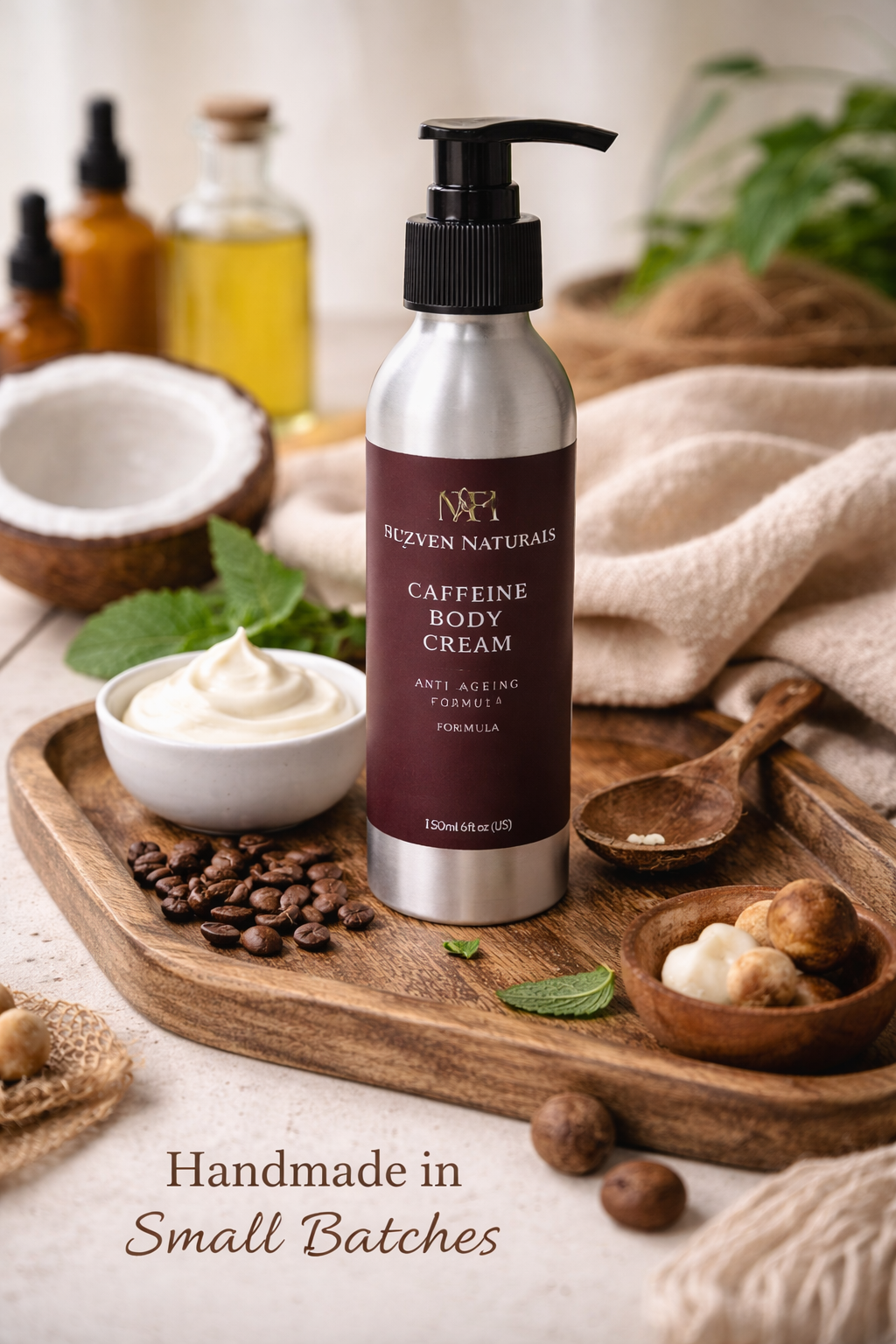 Zyzven Naturals Coffee Body Moisturiser 150ml – Handmade Hydrating Body Cream