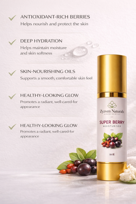 Zyzven Naturals – Super Berry Facial Moisturiser with Acai & Goji – 50ml