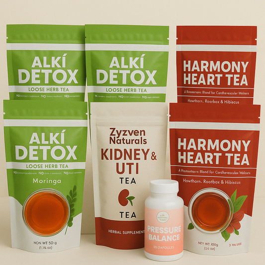 Zyzven Naturals kardiovaskulära hälsokombination – 90-dagars återställning och förnyelse (hypertoni).