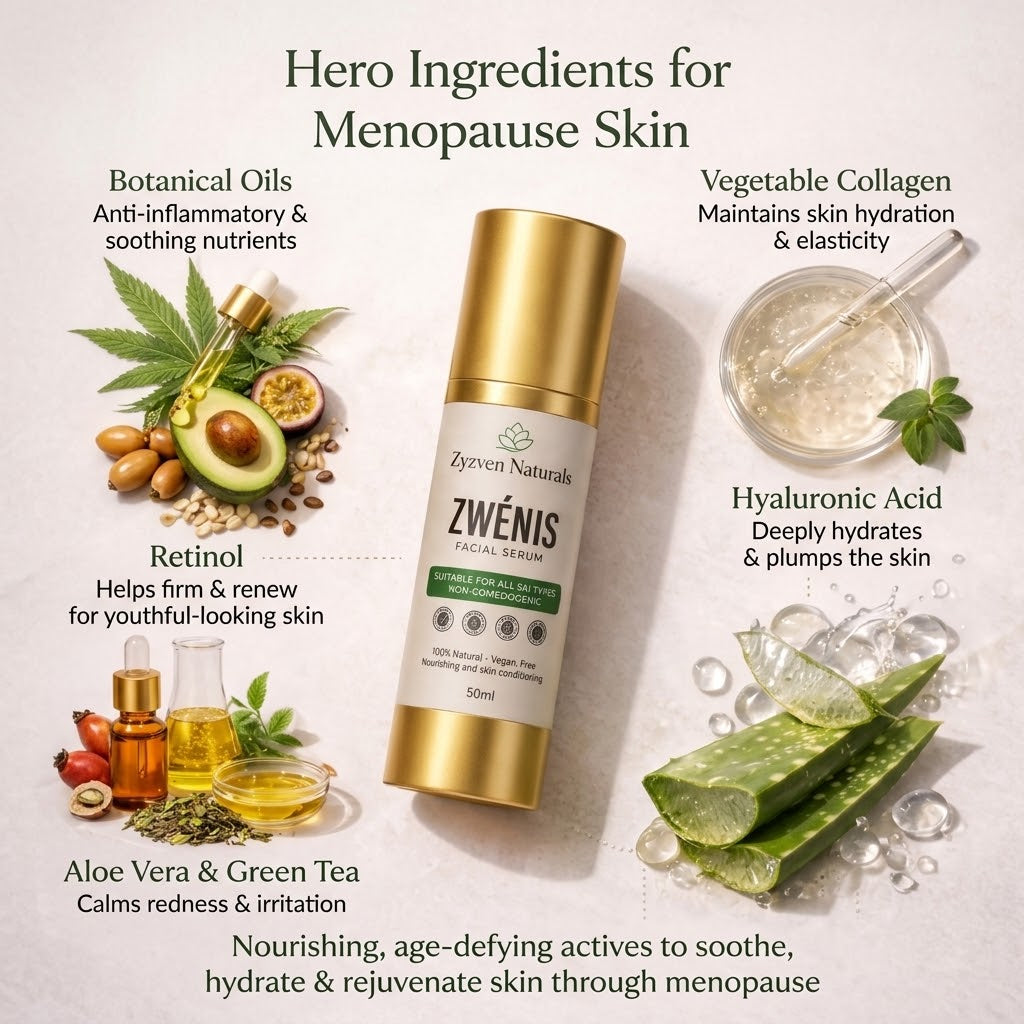 ZWÉNIS Botanical Gel Facial Serum – Menopause & Ageing Skin (50 ml)