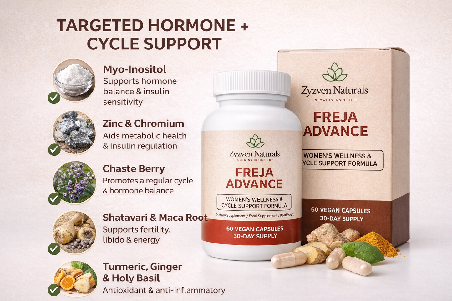 Advanced Hormone Balance & PCOS Support Capsules for Women
Insulin Resistance • Ovulation • Cycle Regularity • Fertility & Metabolic Support