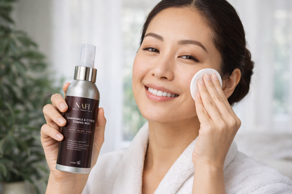 Zyzven Naturals x NAFI Chamomile & Citrus Toning Mist 100ml 
Calm • Balance • Refresh | 100% Plant-Inspired Hydration