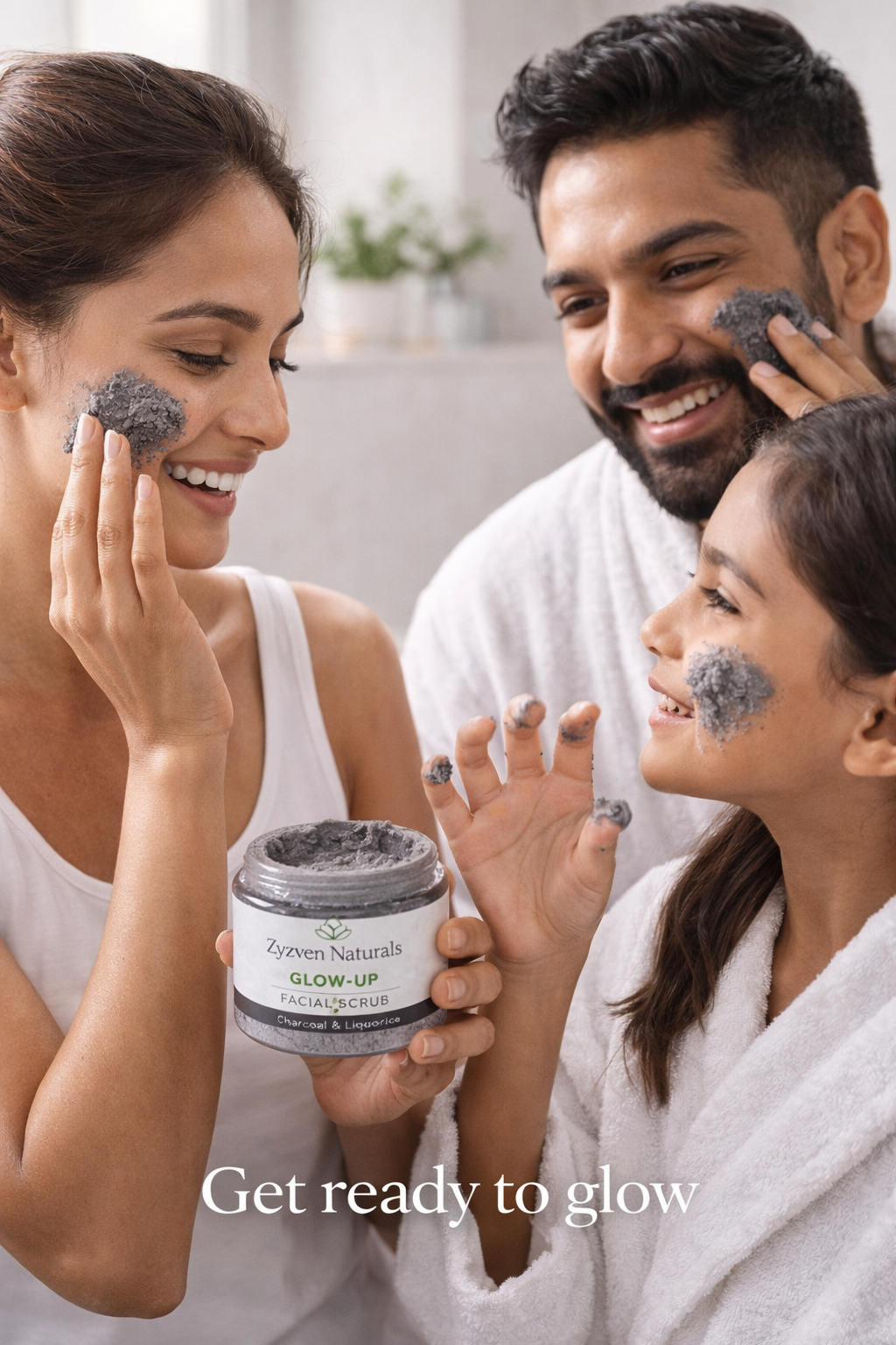 Zyzven Naturals Glow-Up Facial Scrub with Charcoal & Liquorice 100ml – Exfoliating Face Scrub