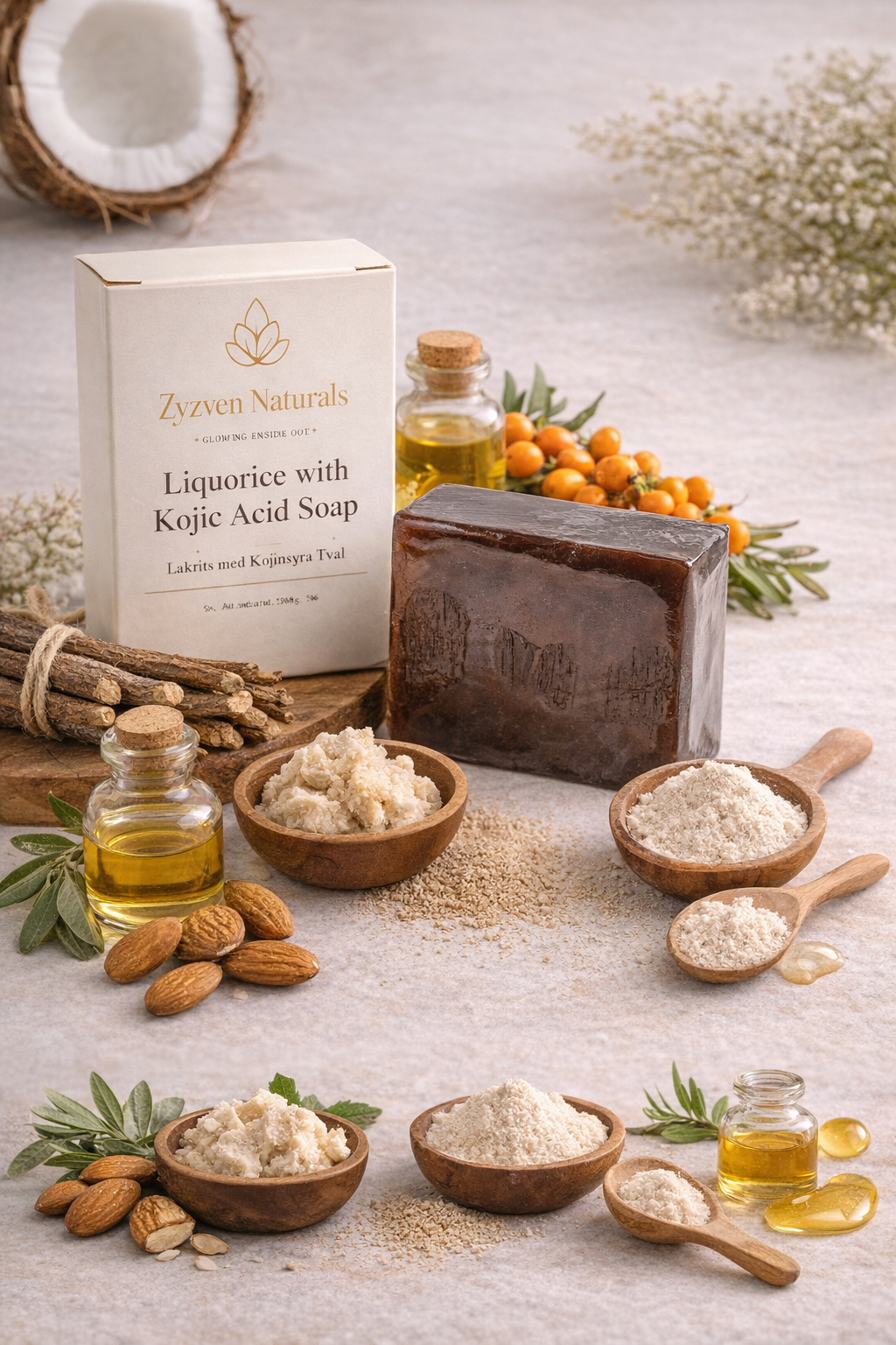 Zyzven Naturals Liquorice with Kojic Acid Soap – 200 g