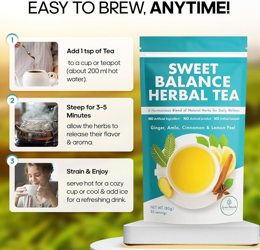 Zyzven Naturals Sweet Balance Herbal Tea – Glucose & Insulin Support 80g