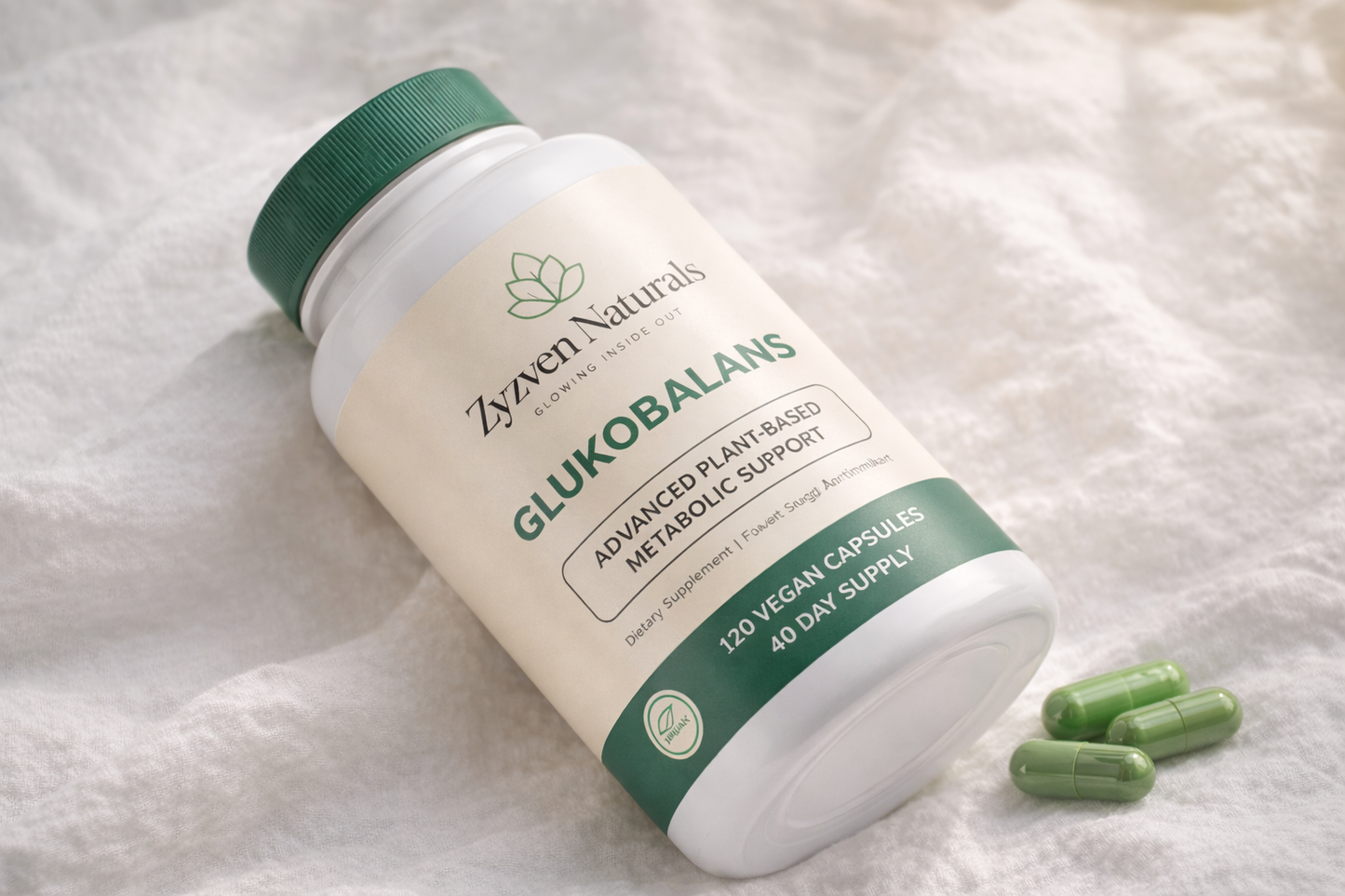 Zyzven Naturals Glukobalans™ – Advanced Metabolic & Appetite Support | Berberine, Glucomannan, Gymnema & Chromium | 120 Vegan Capsules (40-Day Supply)