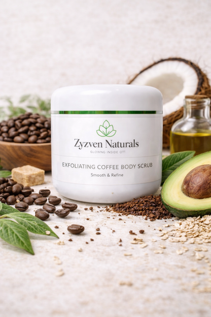 Zyzven Naturals Exfoliating Body Scrub 200g – Handmade Coffee Body Scrub