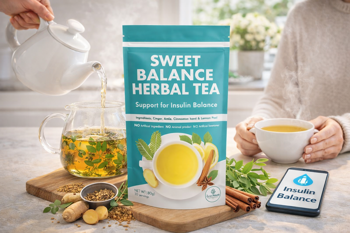 Zyzven Naturals Sweet Balance Herbal Tea – Glucose & Insulin Support 80g