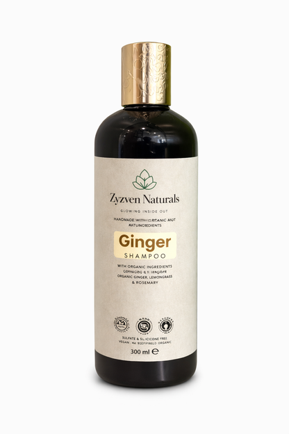 Zyzven Naturals Ginger Shampoo – With Organic Ingredients | 300 ml