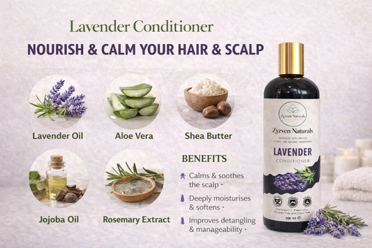 Lavender Conditioner (300ml) | Organic Moisturizing Conditioner with Lavender, Aloe Vera & Shea Butter