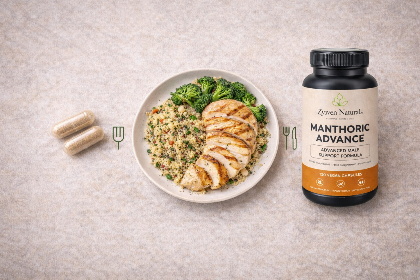 Zyzven Naturals | Manthoric Advance™ – 120 Vegan Capsules

Advanced Male Vitality, Performance, Testosterone & Prostate Support