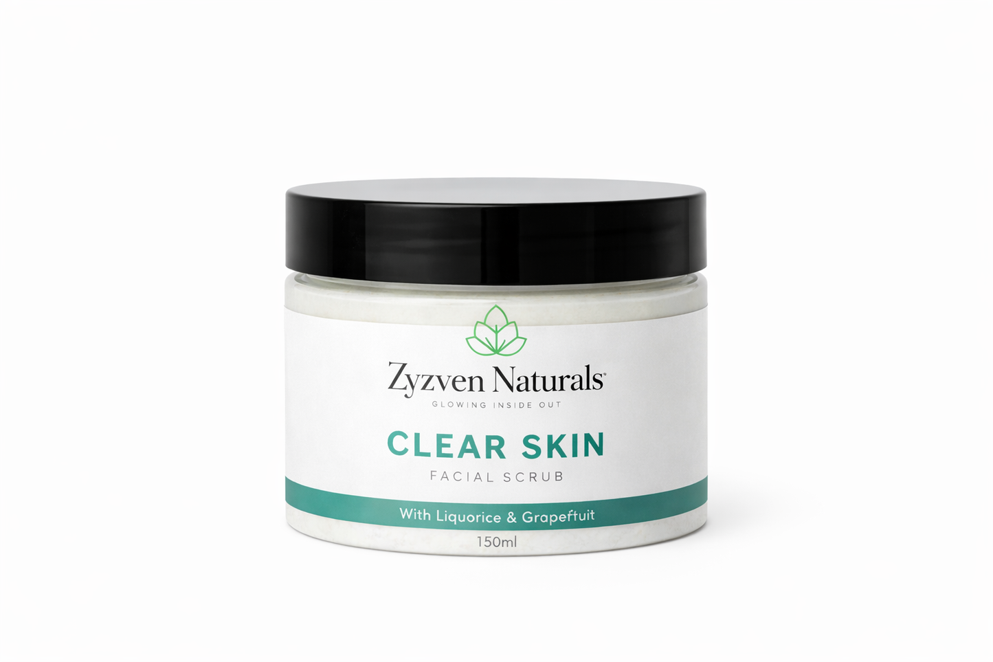 Zyzven Naturals Clear Skin Facial Scrub with Liquorice & Grapefruit 150ml – Exfoliating Face Scrub