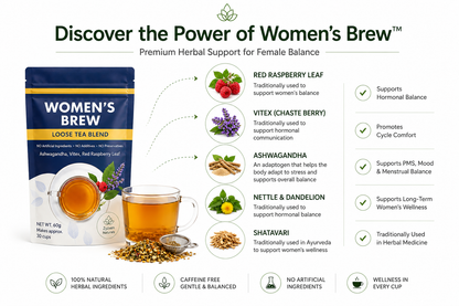 Organic Women's Wellness Herbal Tea (60g) | Women's Brew | Vegan | GMP Certified