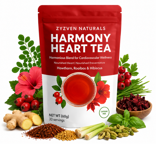 Organic Heart Health Herbal Tea (80g) | Harmony Heart Cardiovascular Wellness | Vegan | GMP Certified