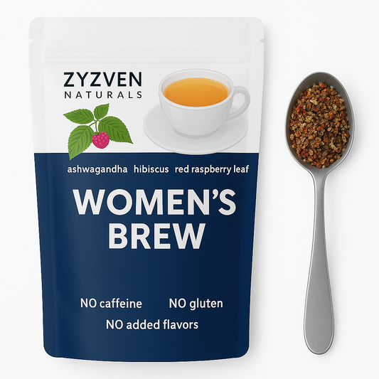 Zyzven Naturals Women’s Brew Tea – Premium Herbal Support for Hormone & Fertility Health | 60g