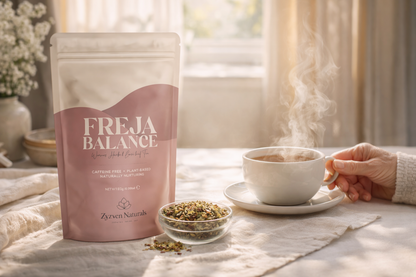 Freja Balance™ Menopause Tea – Hormone Support Herbal Tea for Women 45+ | Perimenopause Relief | Hot Flash & Mood Support | Loose Leaf Women’s Wellness Blend (80g)