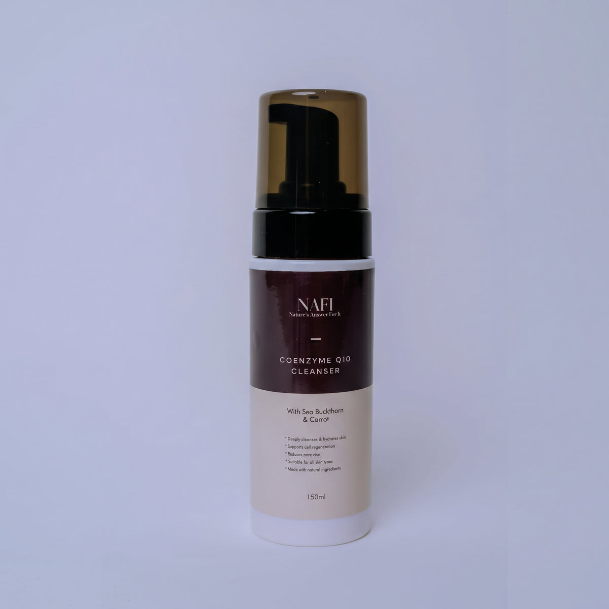 Nettoyant Visage Coenzyme Q10 | Nettoyant Visage Anti-Âge Bio à l'Argousier & à la Carotte (150ml)