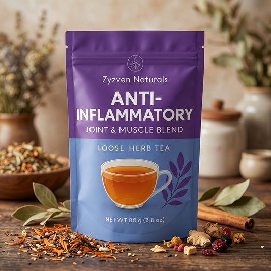 Organic Joint & Muscle Wellness Herbal Tea (60g) | JointEase | Caffeine-Free | GMP Certified