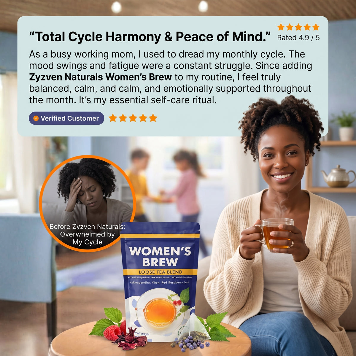 Hormone, Reproductive & Cycle Wellness Organic Herbal Tea | Women's Brew