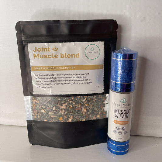 Joint & Muscle Support Bundle | Herbal Tea & Pain Relief Gel for Everyday Comfort
