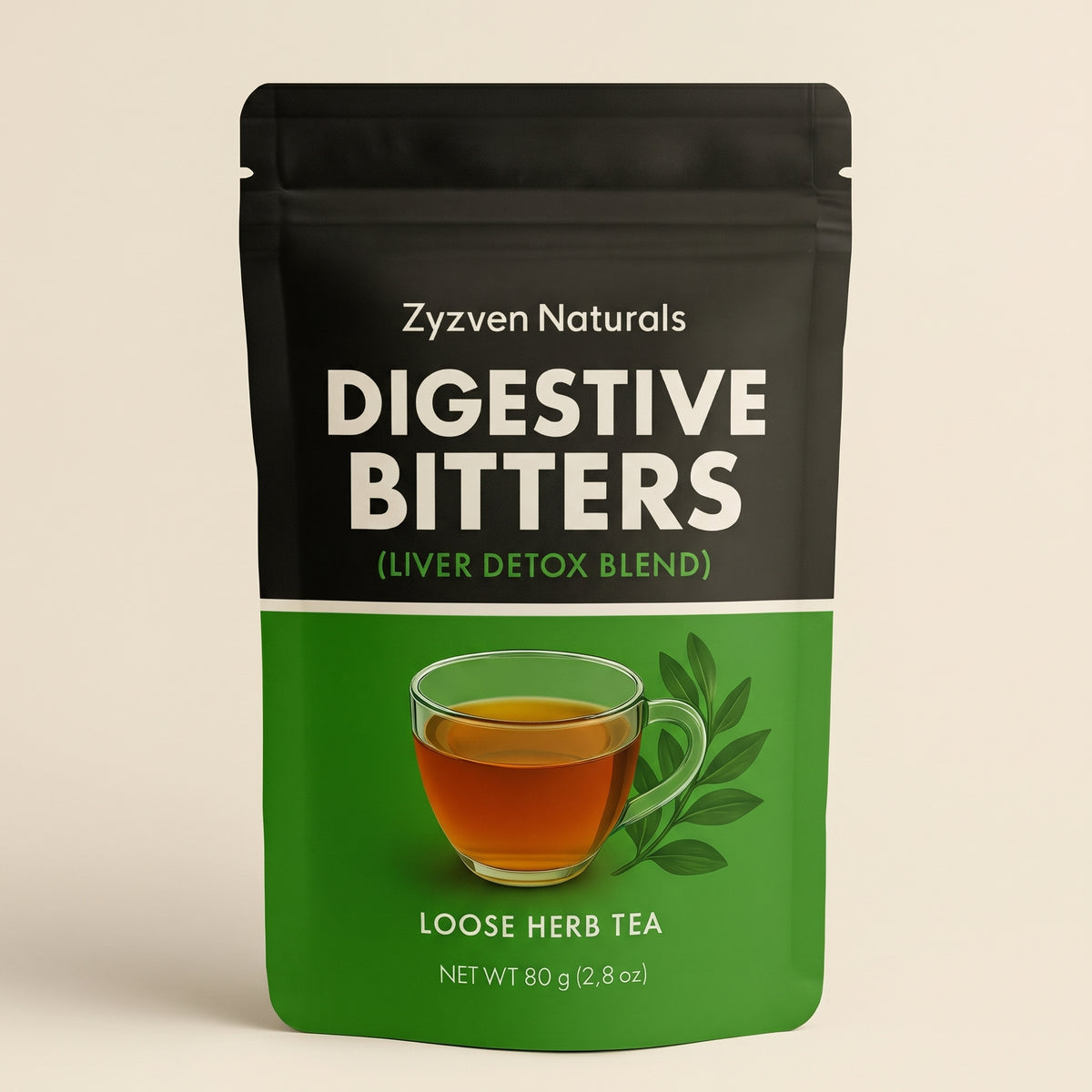 Ekologiskt matsmältningsbitter örtte (65g) | Leverdetox & matsmältningsstöd | Veganskt | GMP-certifierat