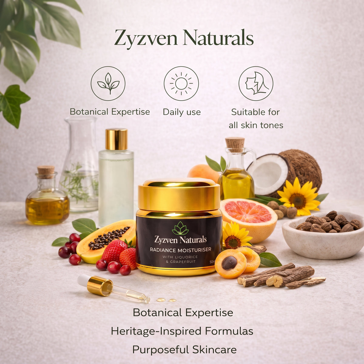 Radiance Moisturizer | Organic Brightening Face Cream for Dark Spots & Uneven Skin Tone (50ml)