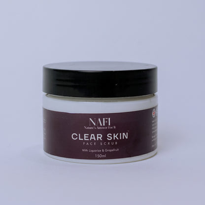 **Zyzven Naturals & NAFI Clear Skin Facial Scrub with Liquorice and Grapefruit** 150ml