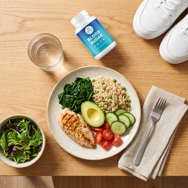 A balanced, fibre-rich meal