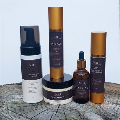 Age Defying Facial Skincare Bundle | Complete Anti-Aging Routine with Q10, Peptides & Vitamin C