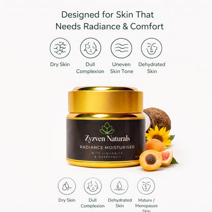 Radiance Moisturizer | Organic Brightening Face Cream for Dark Spots & Uneven Skin Tone (50ml)
