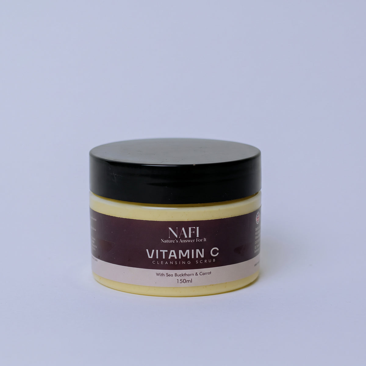 Exfoliant visage à la vitamine C | Exfoliant visage éclaircissant bio à l'argousier et à la carotte (50 ml)