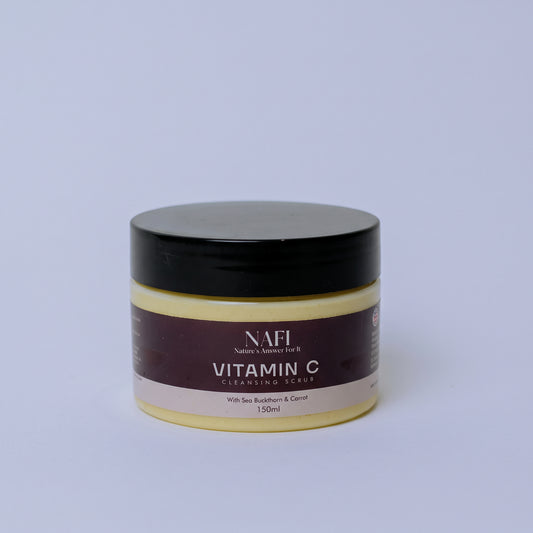 Vitamin C Facial Scrub | Organic Brightening Face Scrub with Sea Buckthorn & Carrot (50ml)