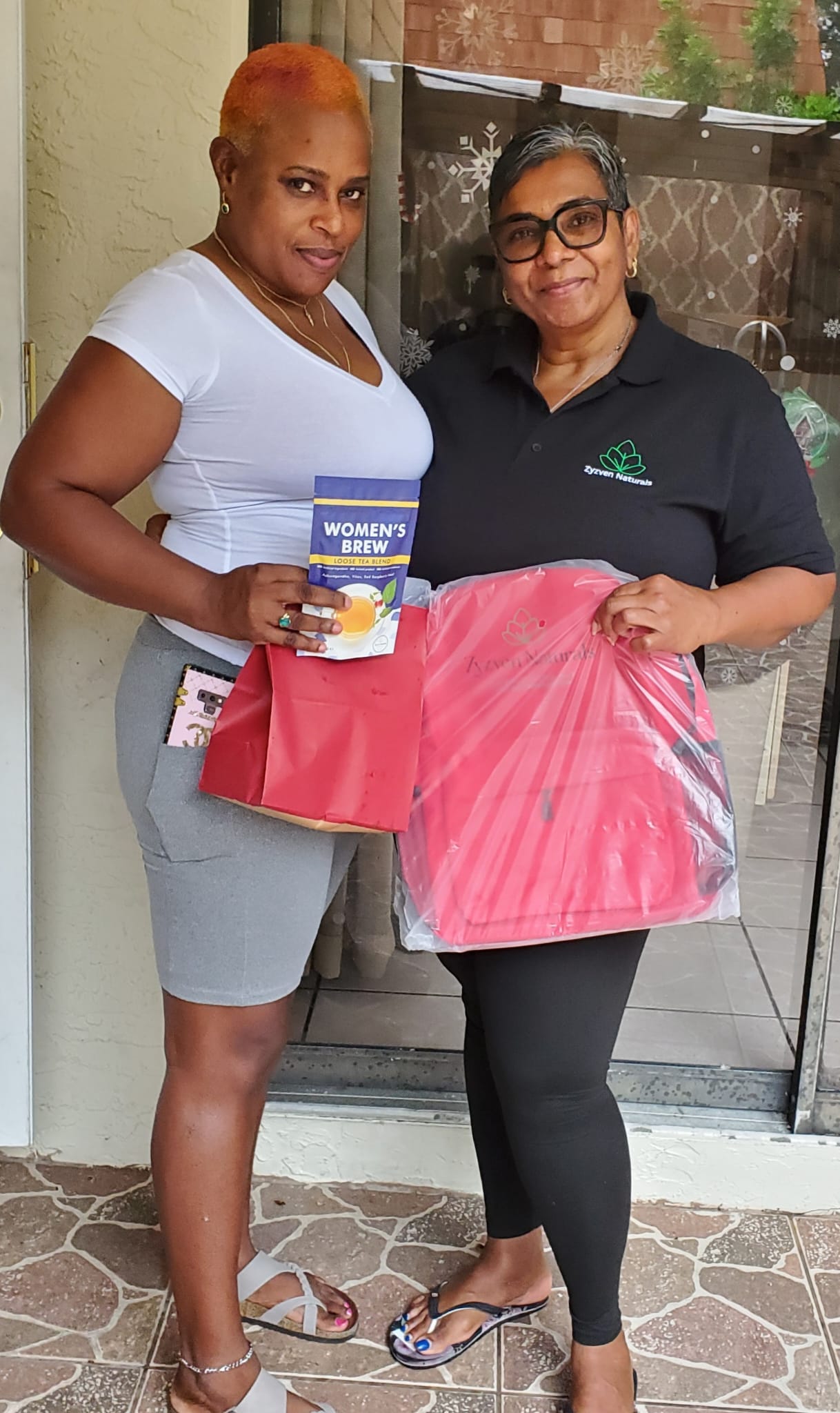 happy customers showing off their purchase of hormone balance bundle