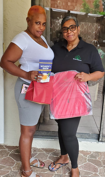 happy customers showing off their purchase of hormone balance bundle