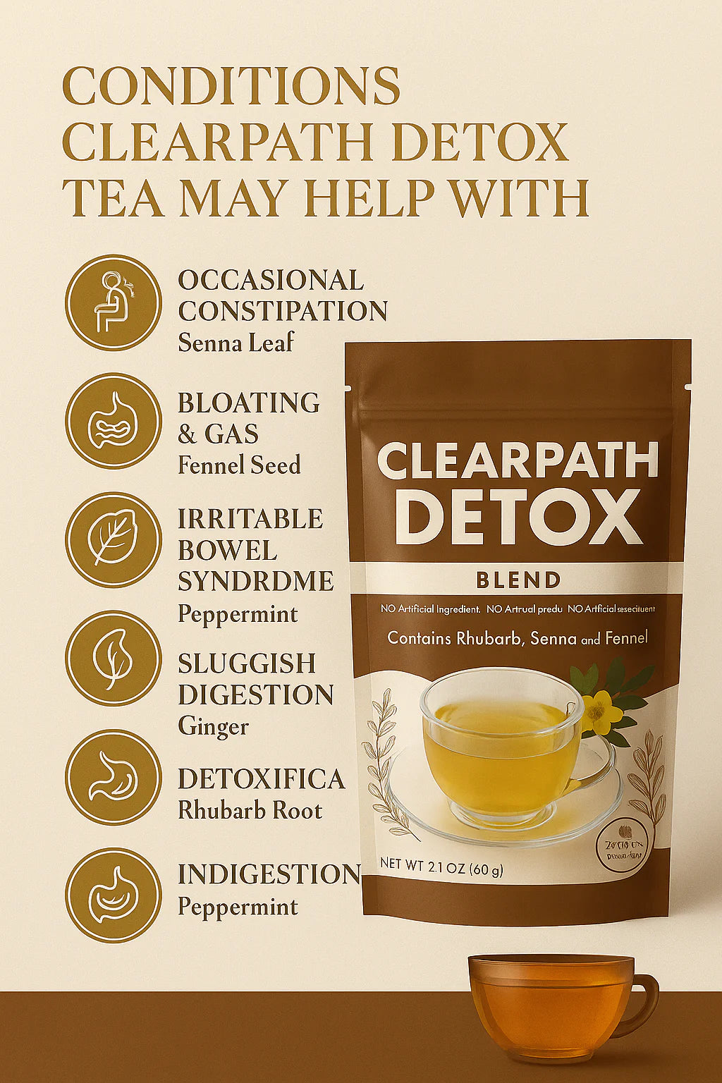 Zyzven Naturals ClearPath Detox Herbal Tea – 60g Loose Leaf