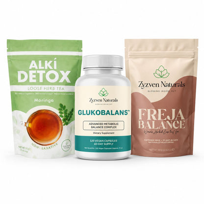 Menopause Day-to-Night Wellness Bundle | Alki Detox + GLUKOBALANS™ + Freja Balance