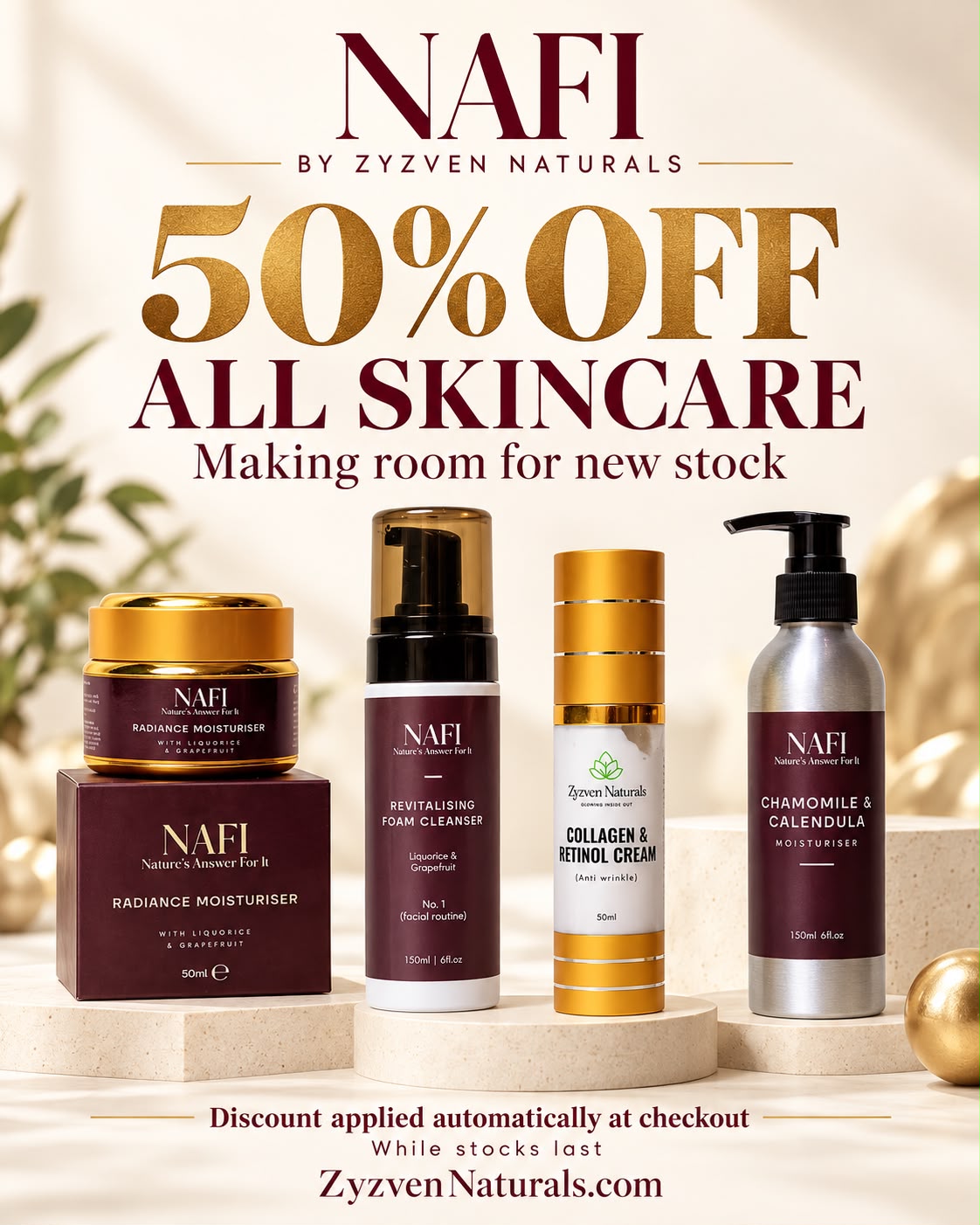 Skincare Stock Clearance
