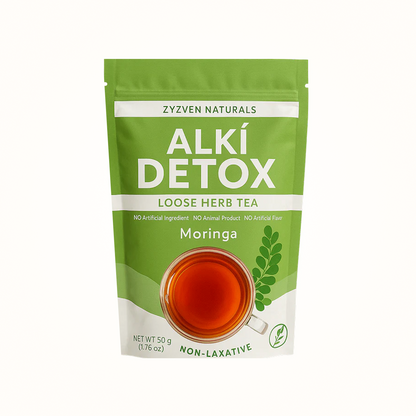 Zyzven Naturals Alki Detox with Moringa – Advanced Non-Laxative Metabolic Detox Tea (80g)
