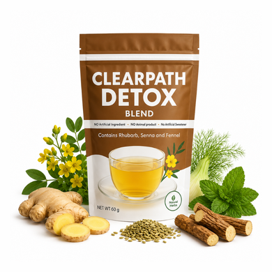 ClearPath Detox loose leaf herbal detox tea 60g, organic vegan herbal tea, GMP certified and third-party lab tested