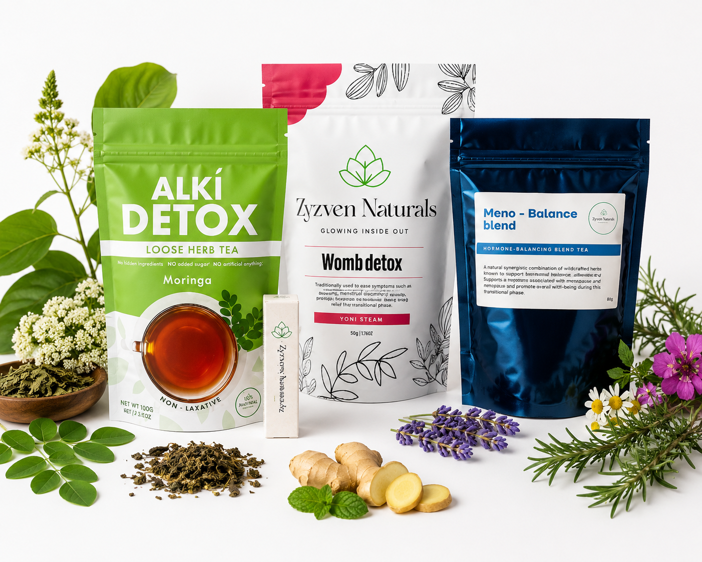 hair growth and alopecia bundle packaging with herbs