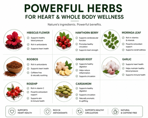 Organic Heart Health Herbal Tea (80g) | Harmony Heart Cardiovascular Wellness | Vegan | GMP Certified