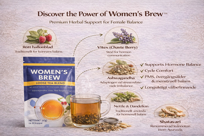 Women's Brew Women's Wellness Herbal Tea 60g organic vegan herbal tea, GMP certified and third-party lab tested