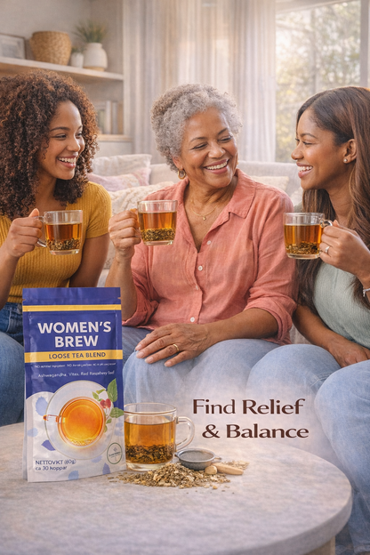 Women's Brew Women's Wellness Herbal Tea 60g organic vegan herbal tea, GMP certified and third-party lab tested